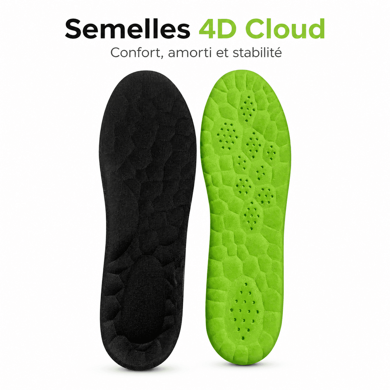 Semelles 4D Sport Ultra Douces Anti-Chocs pour Pieds 3 Semelles 4D Sport Ultra Douces Anti-Chocs pour Pieds – Image 3