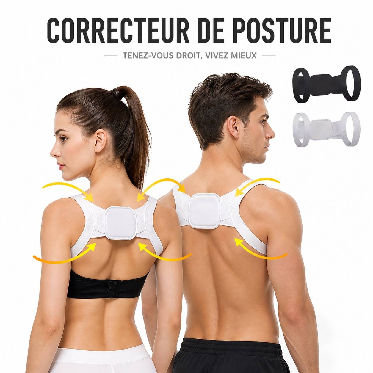 Correcteur de Posture Invisible pour Dos Droit 1 Correcteur de Posture Invisible